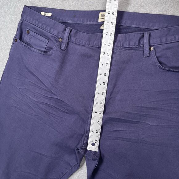 Todd Snyder Jeans Mens 40x32 (41x32) Purple Stretch 5 Pocket Pant Denim Straight - Picture 4 of 16